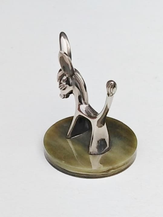 Art Deco Modernist Chrome Donkey Figure